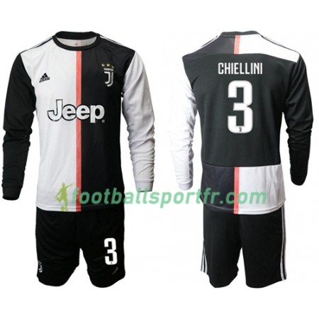 Tenue Juventus Chiellini 3 Enfant Domicile 2019-2020 Maillot de Foot ML